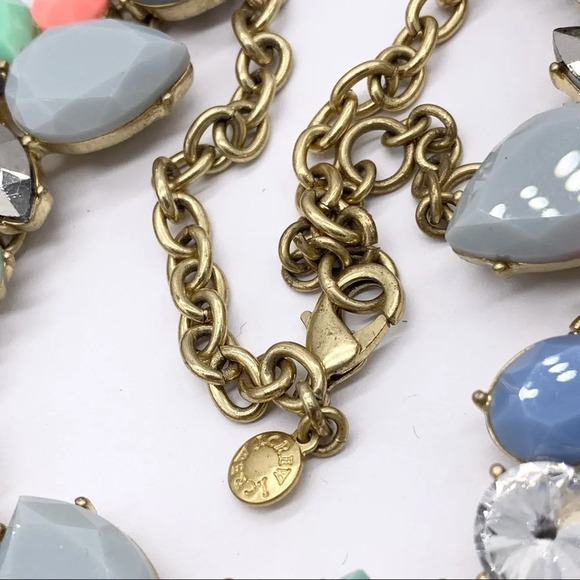 J. Crew Blue Gray Green Coral Jeweled Necklace - Picture 3 of 3